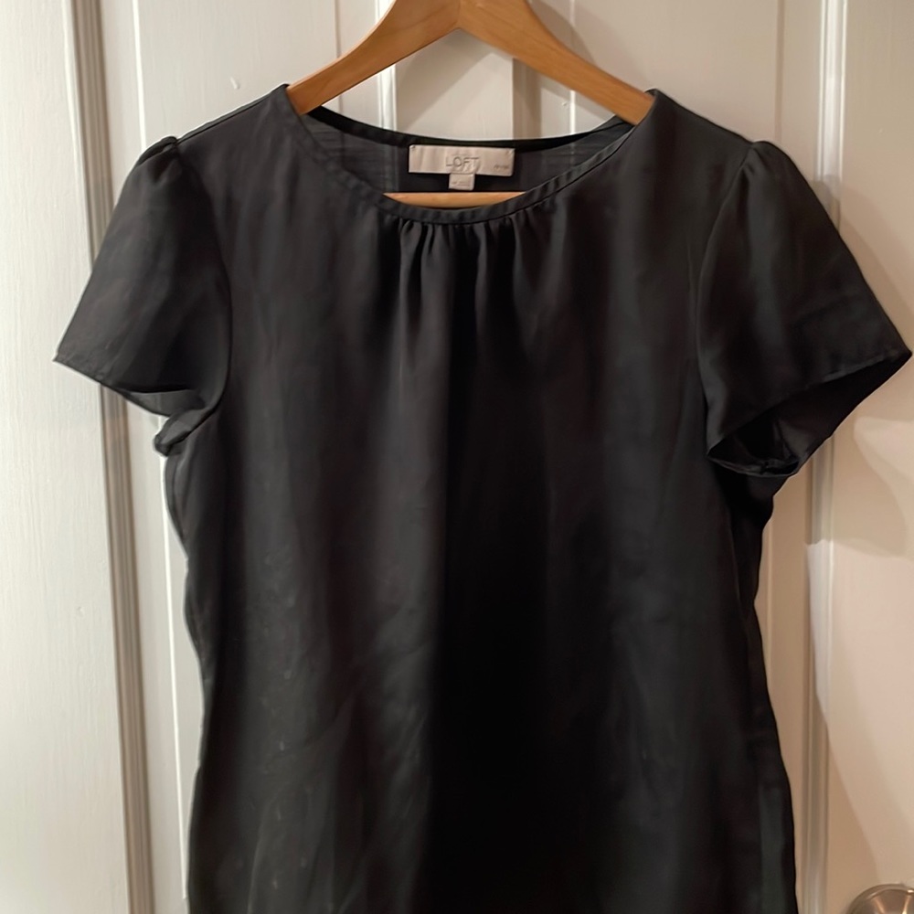 Loft Black Shirt with subtle print